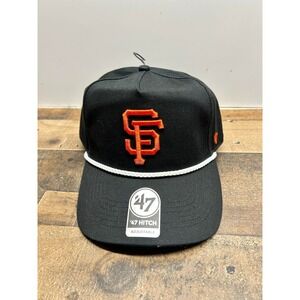 San Francisco Giants Snapback Hat Mens Black '47 Hitch MLB Baseball Adjustable